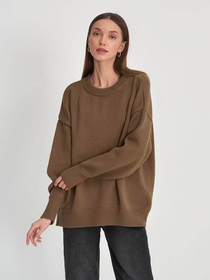 Lowkey Round Neck Long Sleeves Casual Swearter