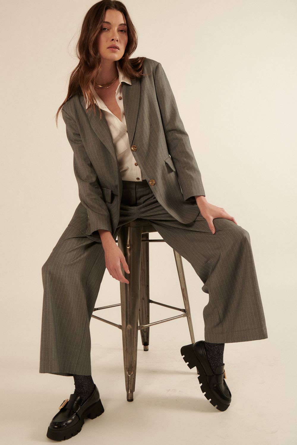 Nass Oversize Button-Front Blazer