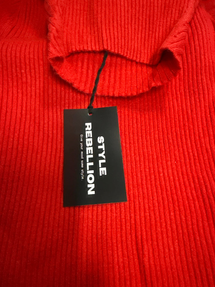 DANA BEIGE OR RED MIDI SWEATER DRESS - ML / Red - Dresses