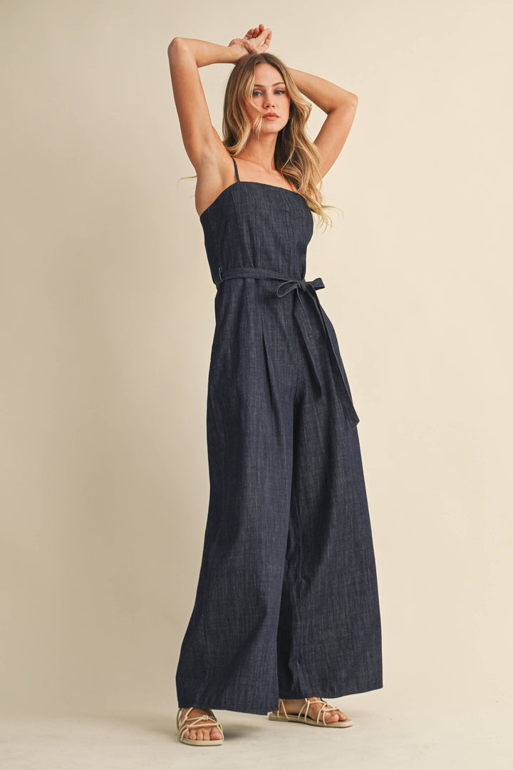DENIM OVERSIZED JUMPSUIT - jumpsuits & rompers