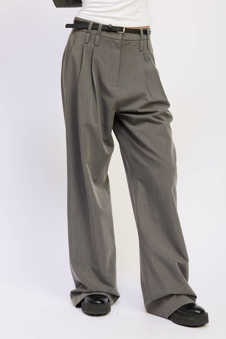 LUCILE HIGH WAIST TROUSER PANT WITH BELT