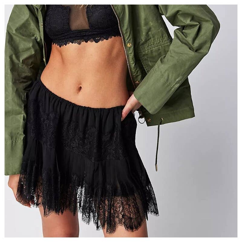 Nati Lace Mini Skirt