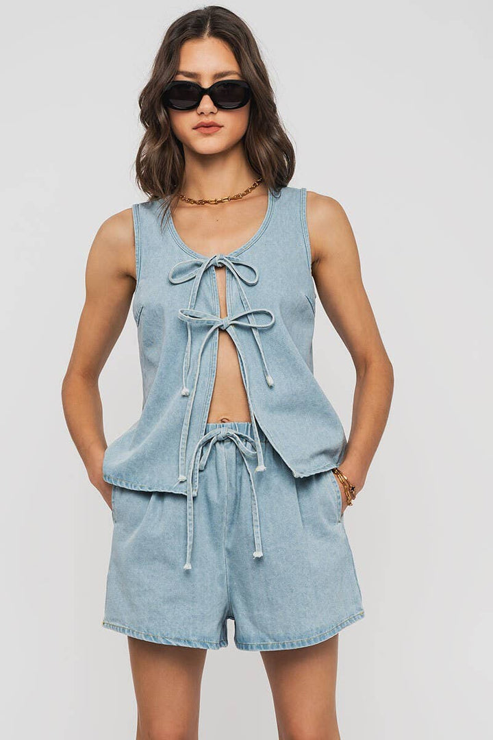 Mina Vest and Shorts Set