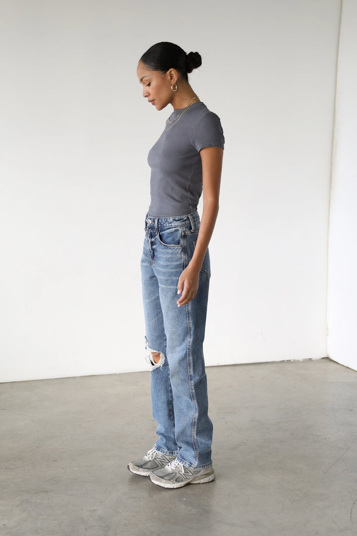 Jolene High Rise Straight Leg Denim