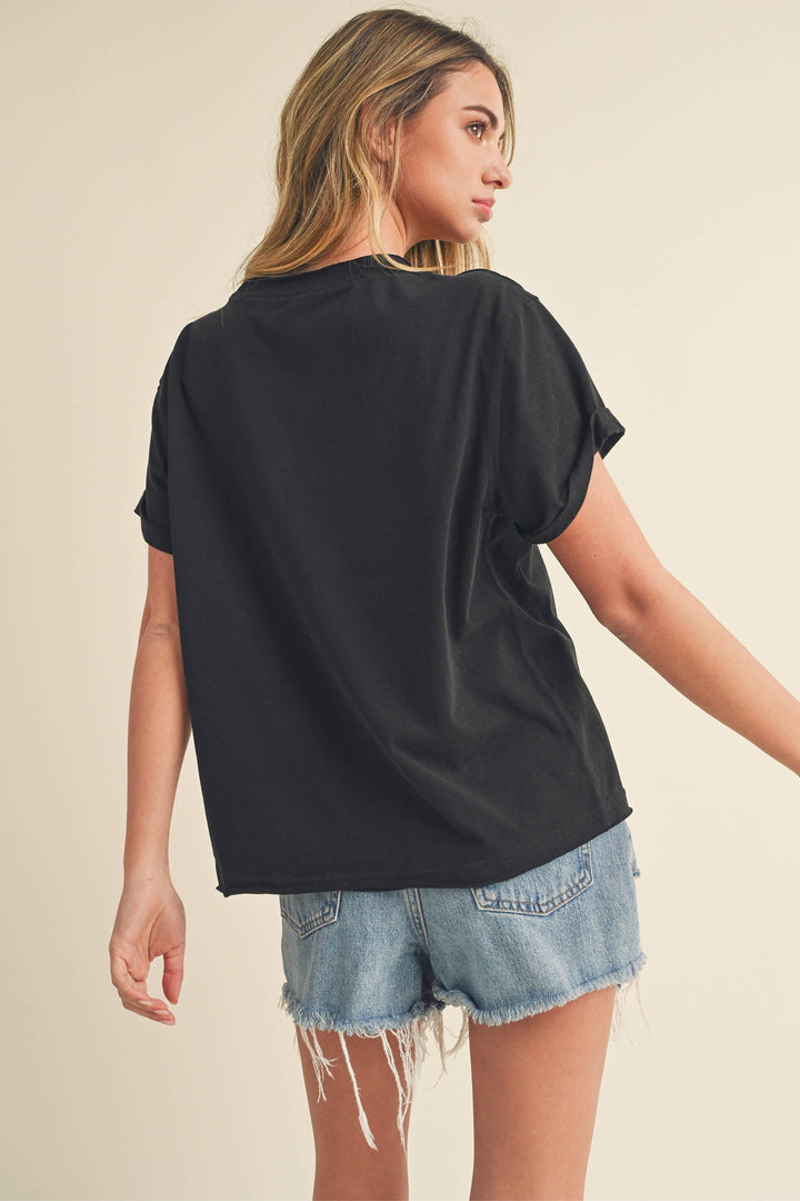 Basic Tee Short Sleeve Top black