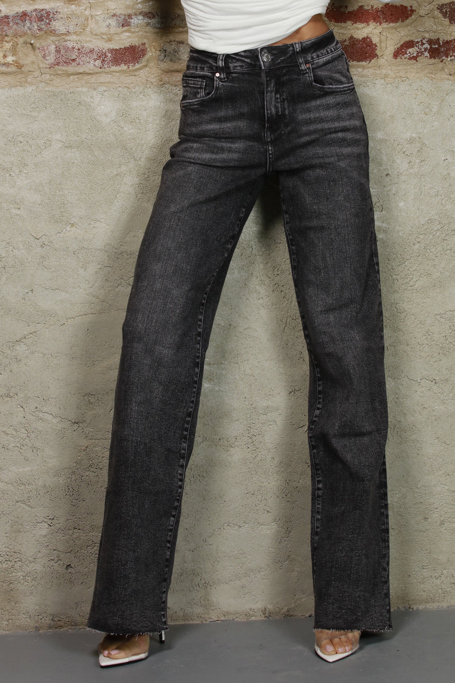 Fatima High waist stretchy wide-leg jeans - Jeans