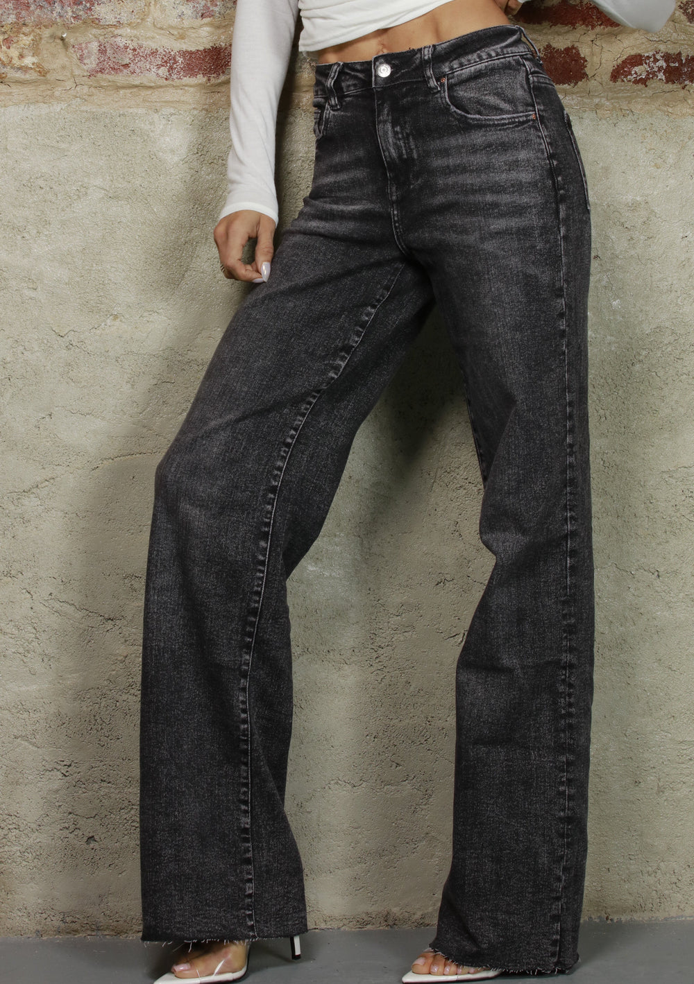 Fatima High waist stretchy wide-leg jeans - Jeans