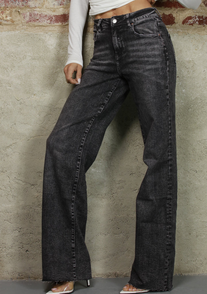 Fatima High waist stretchy wide-leg jeans - Jeans