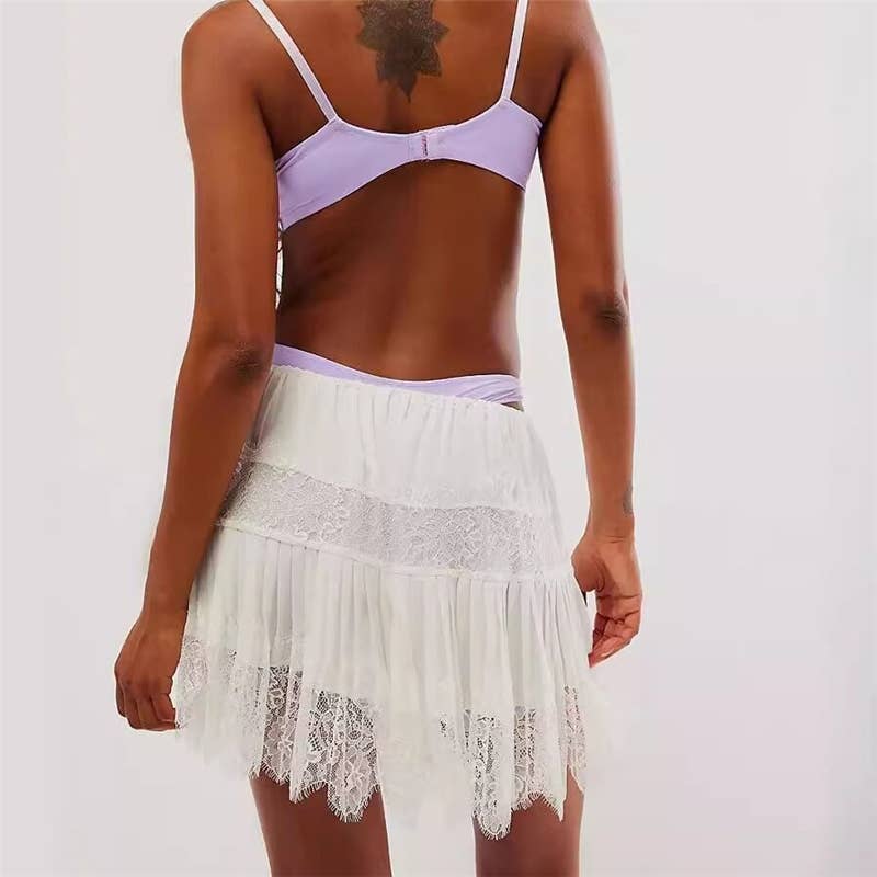 Nati Lace Mini Skirt