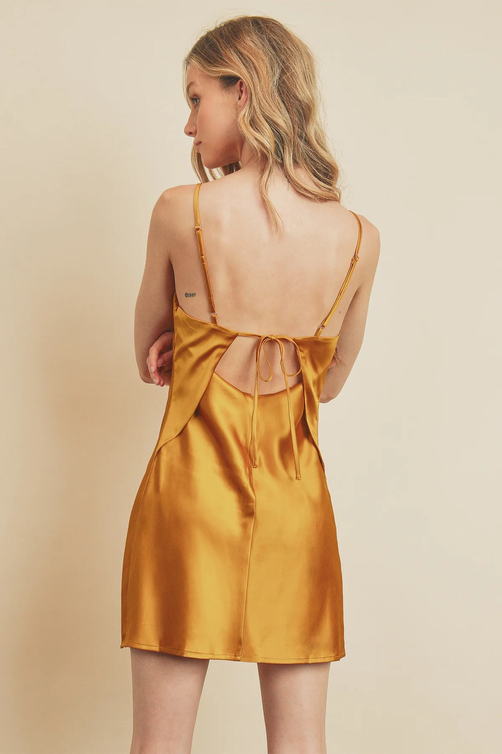 Geraldine Satin Mini Dress