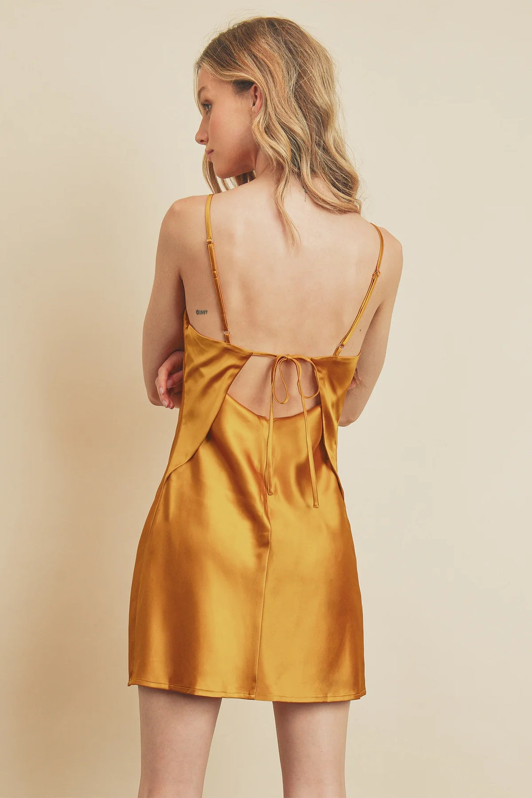 Geraldine Satin Mini Dress