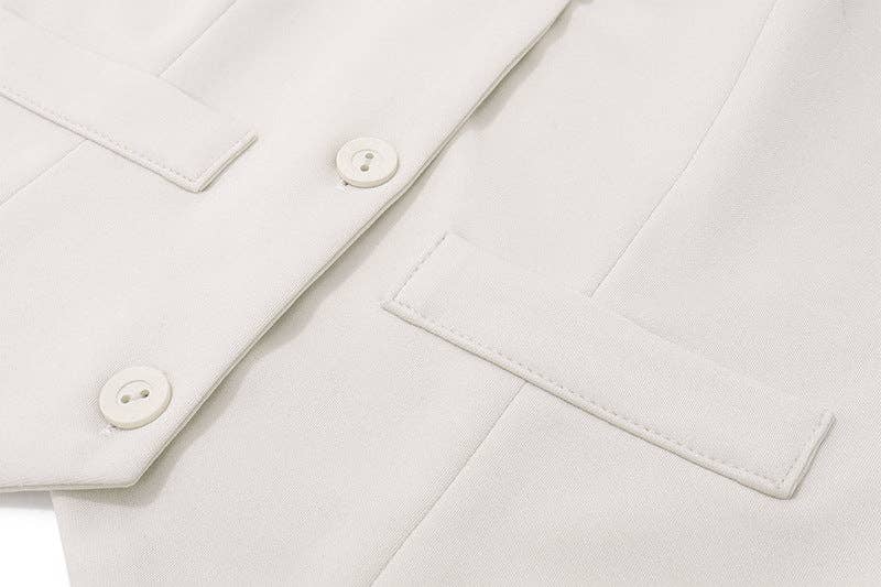 Jordan V-Neck Vest A-line Short Skirt Suit - Sets