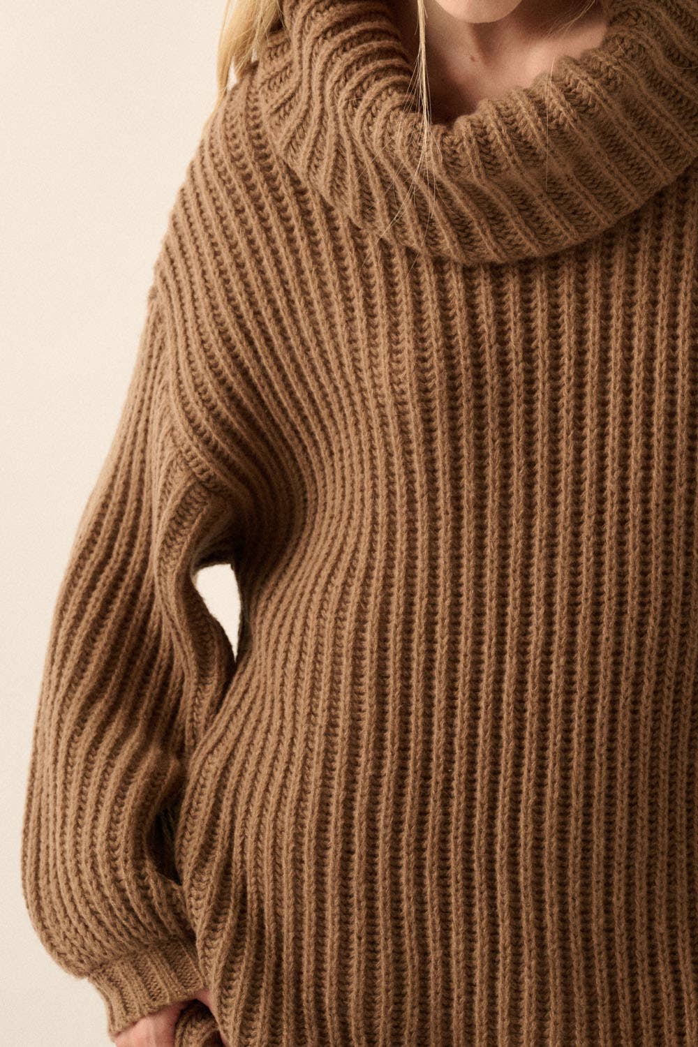 Kamillah Turtle Neck Oversized Sweater - Knit sweaters