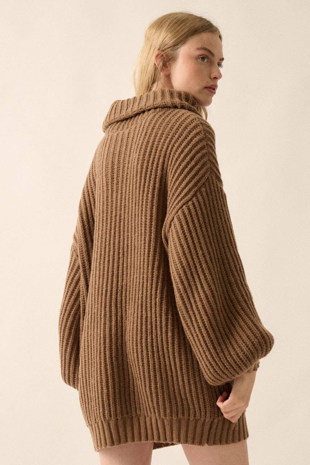 Kamillah Turtle Neck Oversized Sweater - Knit sweaters