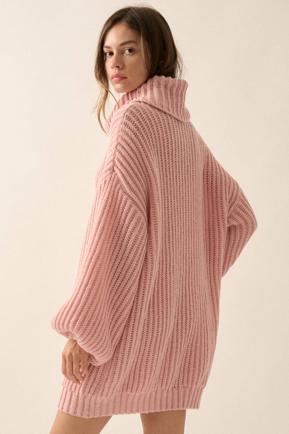 Kamillah Turtle Neck Oversized Sweater - Knit sweaters