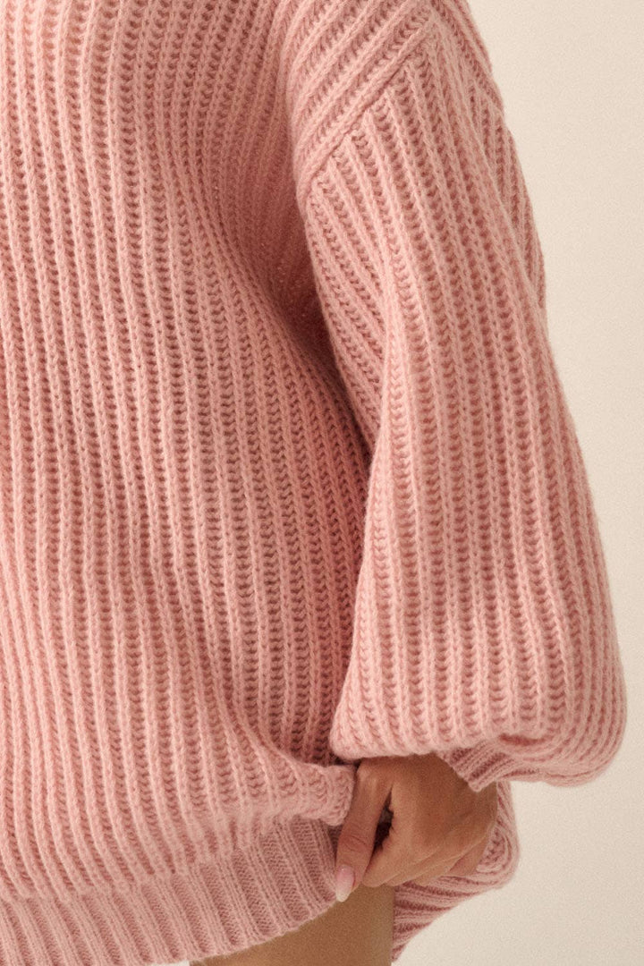 Kamillah Turtle Neck Oversized Sweater - Knit sweaters
