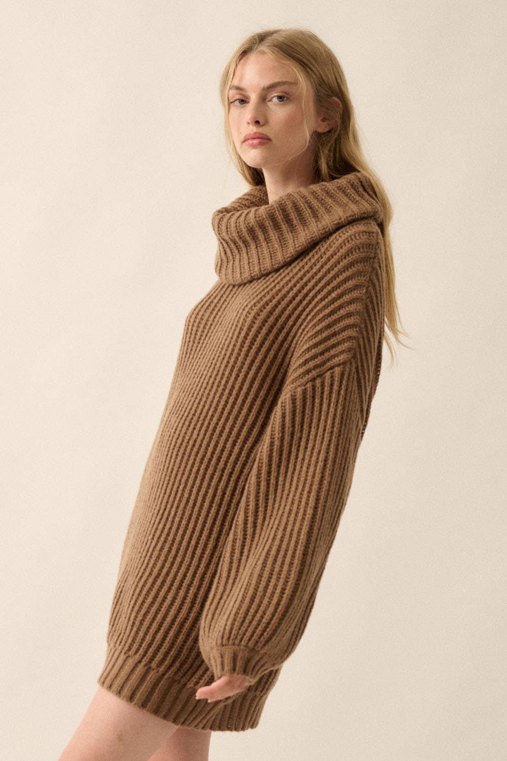 Kamillah Turtle Neck Oversized Sweater - Knit sweaters