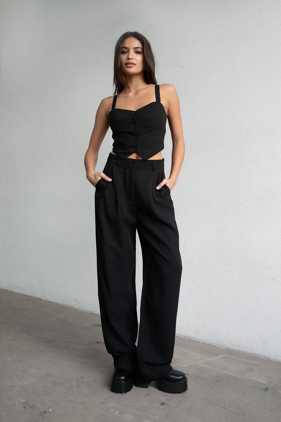 Katy Linen Straight Leg Pants - Pants