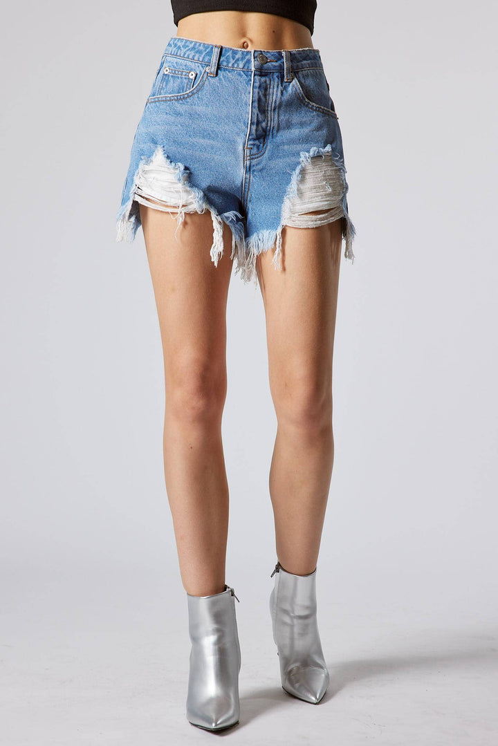 Lea Denim shorts - S - Shorts