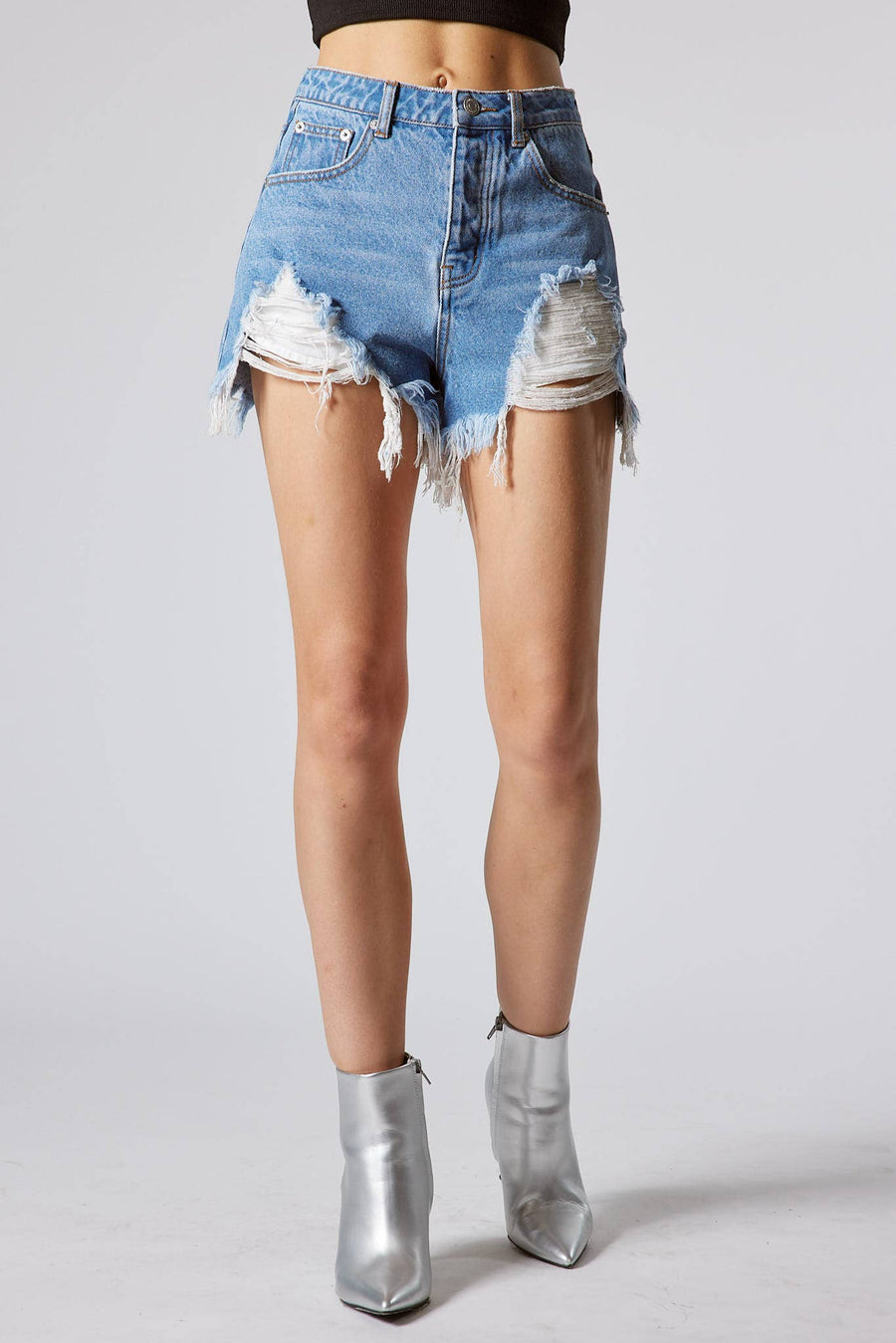 Lea Denim shorts - S - Shorts