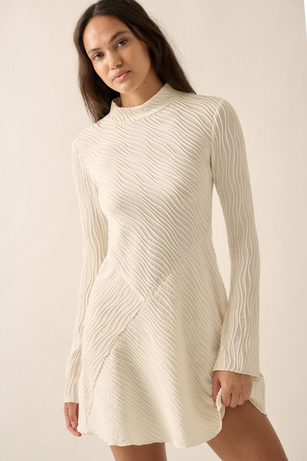 Lena Neck Mini Dress - Dresses