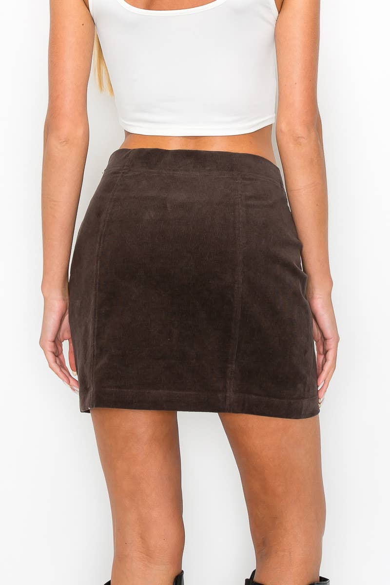 Linda Corduroy Mini Skirt - skirts