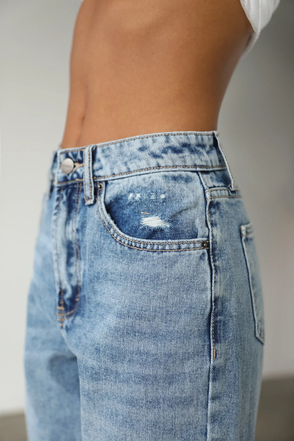 Lua High Rise Straight Leg Denim - Jeans