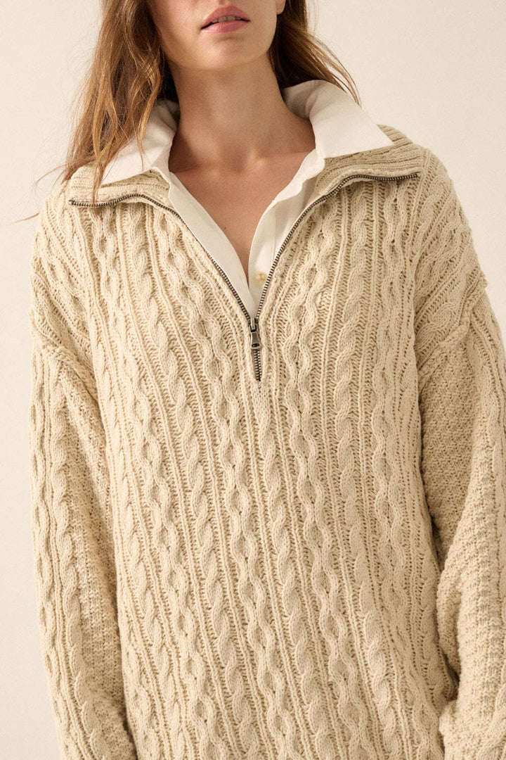 Maly Knit Long Sleeve Mini Sweater Dress
