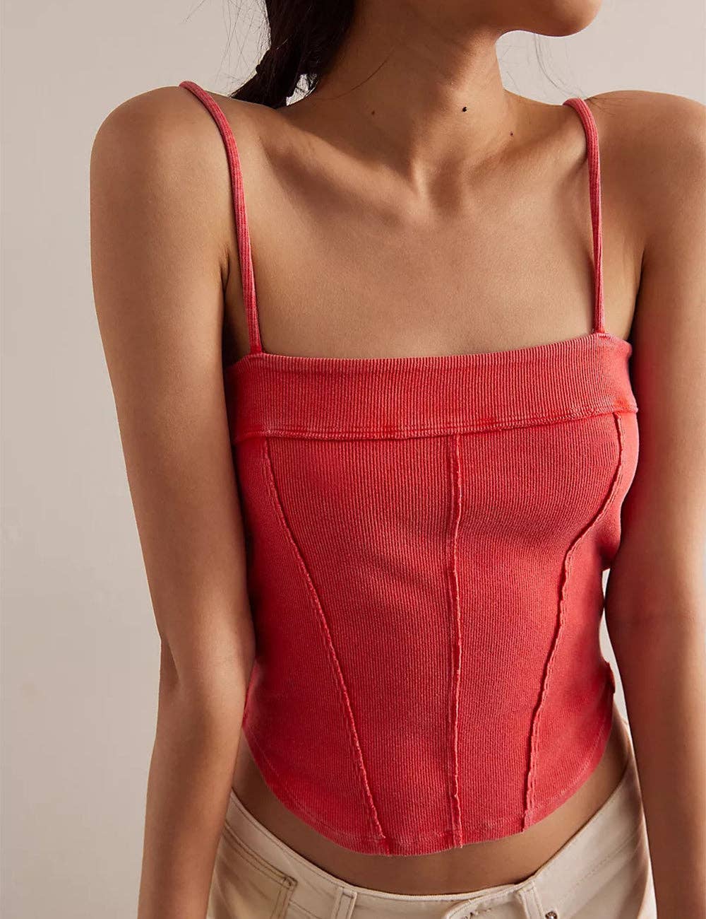 NOVA Tank Top - Coral Red / L - Tops