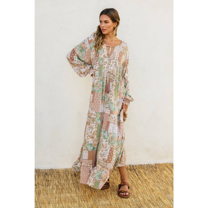 Patty Boho Patchwork Tiered Dress - Dresses