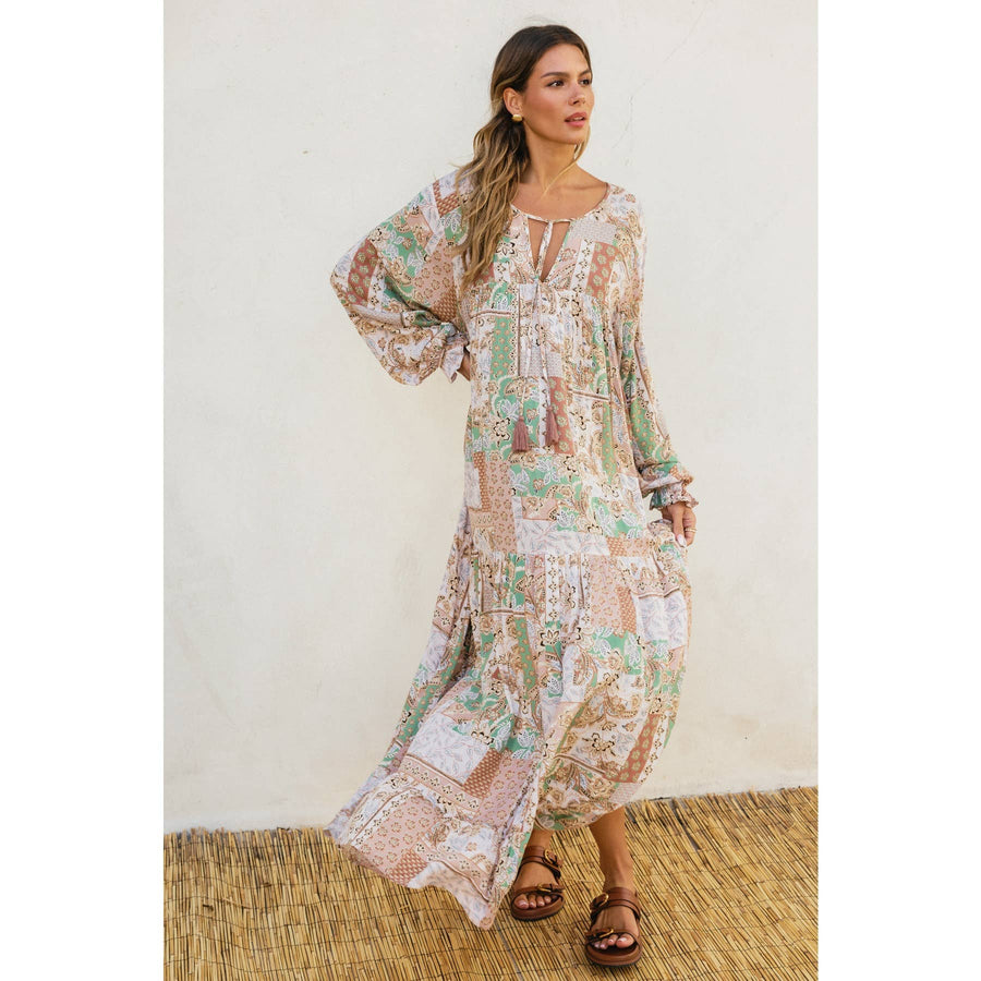 Patty Boho Patchwork Tiered Dress - Dresses