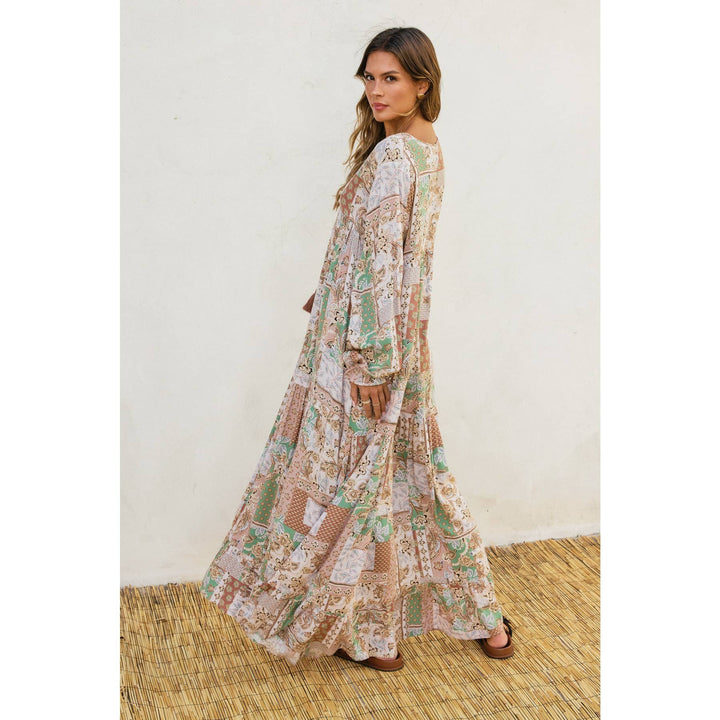 Patty Boho Patchwork Tiered Dress - Dresses
