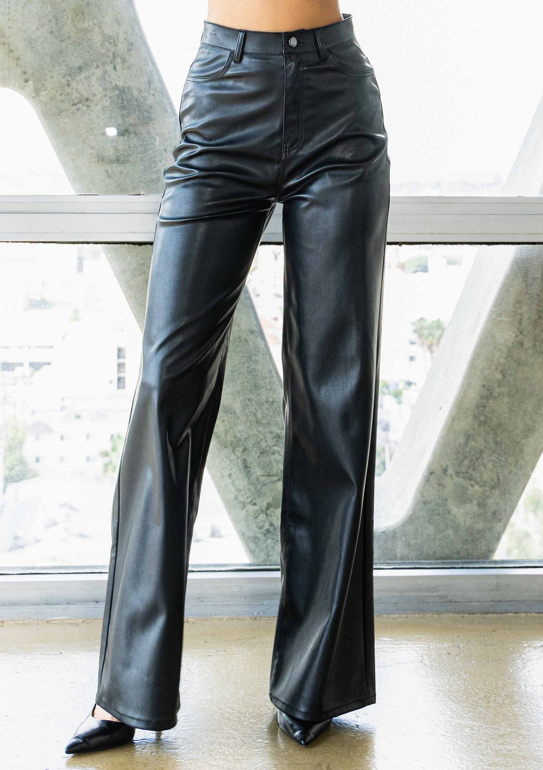 Rebel Vegan-Leather Pants - 1 - Pants
