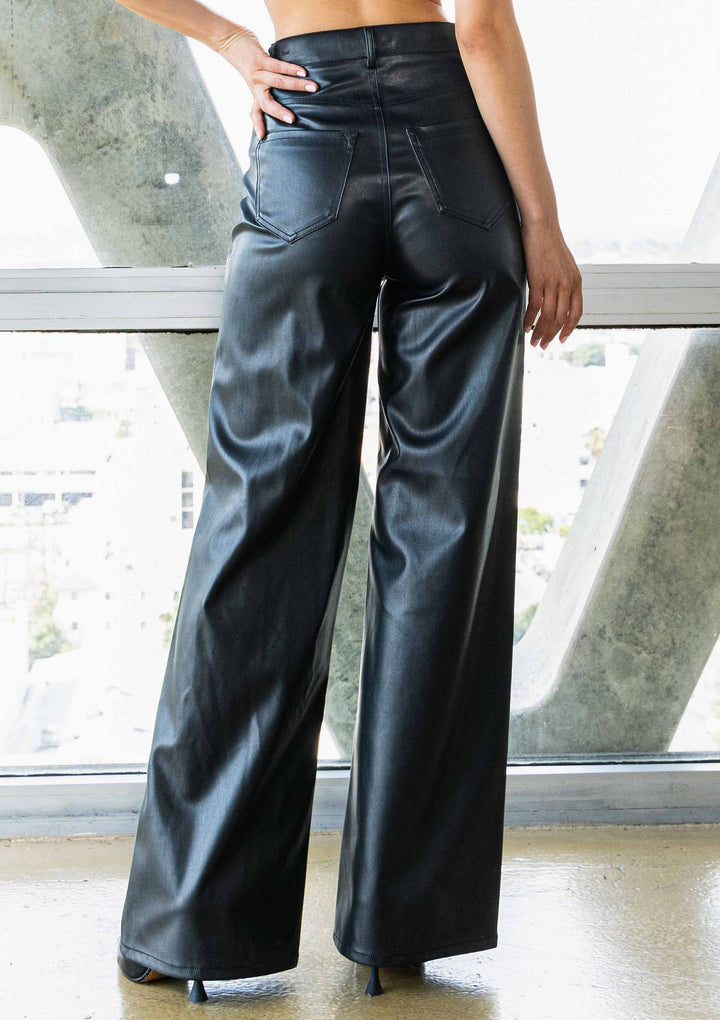 Rebel Vegan-Leather Pants - Pants