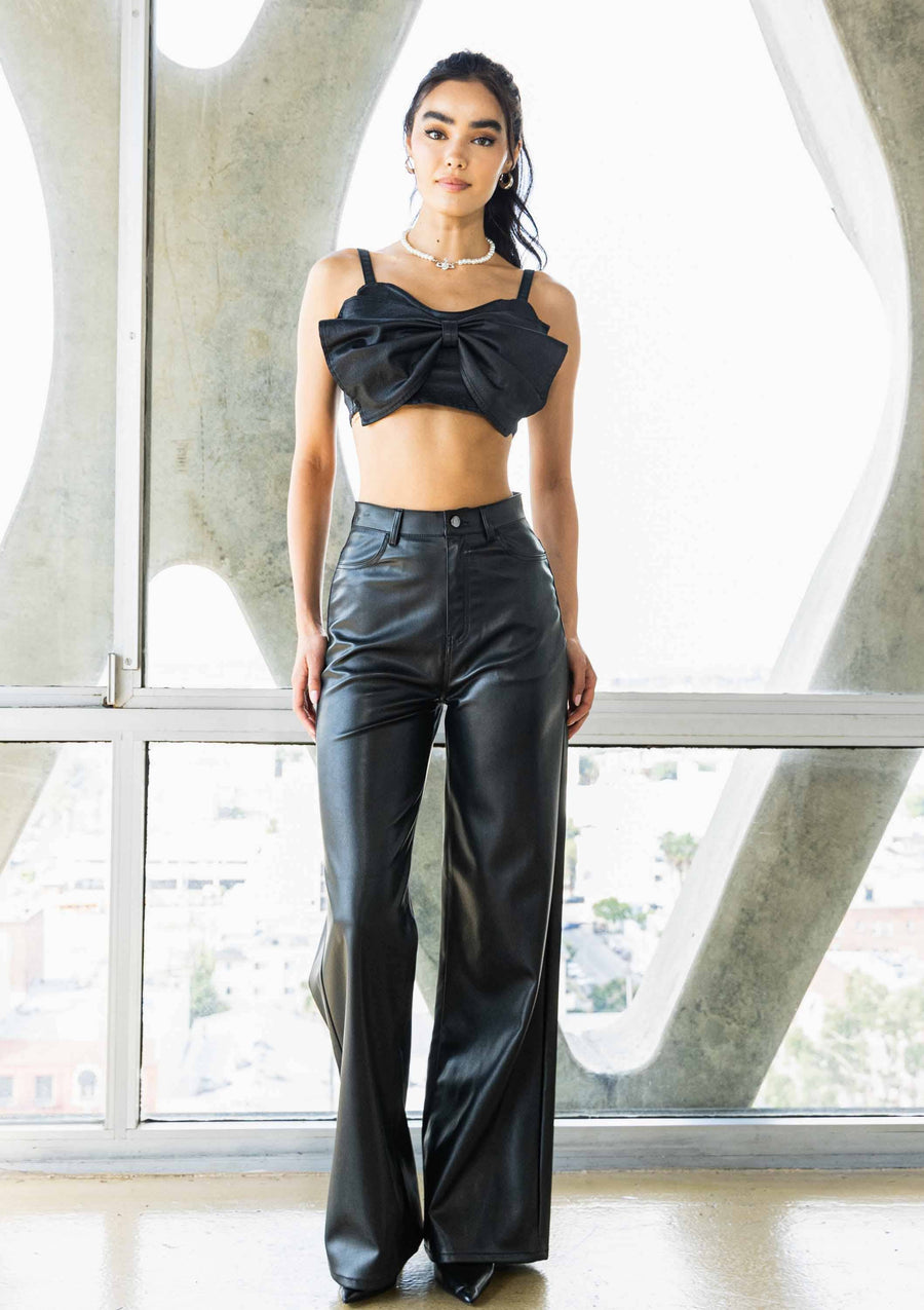 Rebel Vegan-Leather Pants - Pants