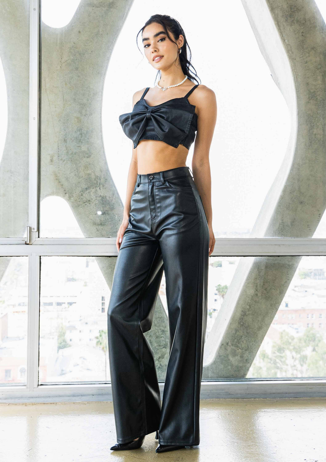 Rebel Vegan-Leather Pants - Pants