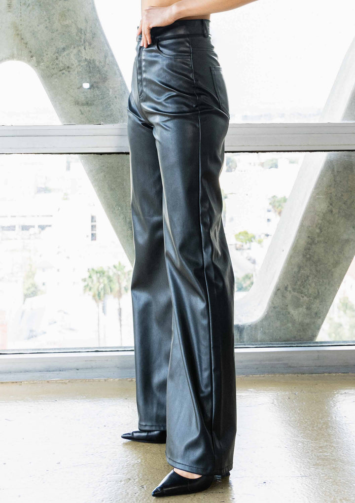 Rebel Vegan-Leather Pants - Pants