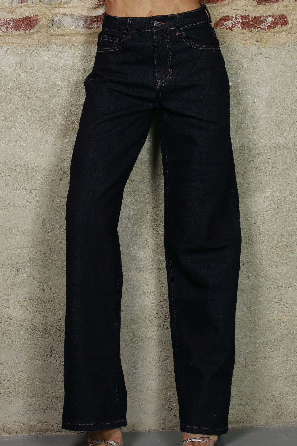 Sandy High waist wide-leg jeans in indigo blue - Jeans