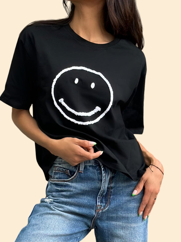 Smile t-shirt - Small / Black - T-shirts