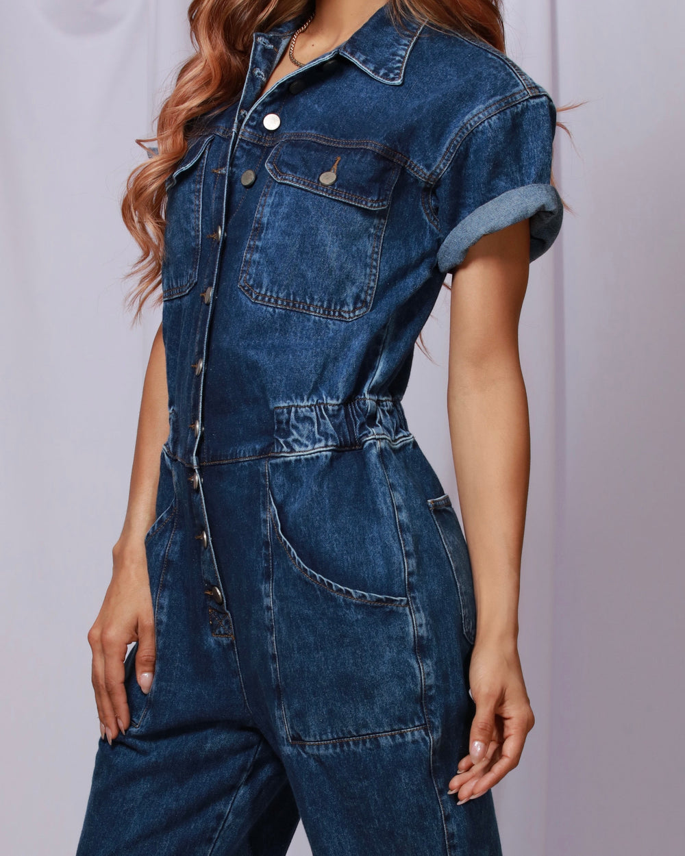 SOL DENIM JUMPSUIT - S - jumpsuits & rompers