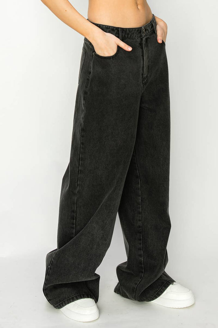 Zeta Loose fit wide leg denim pants