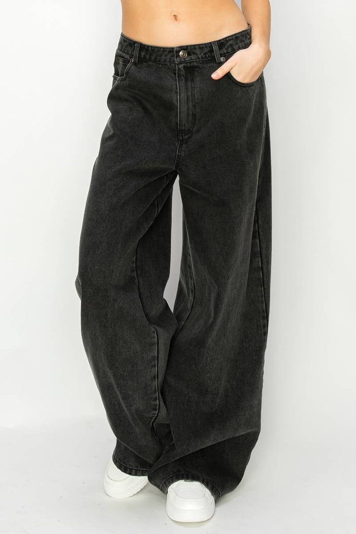 Zeta Loose fit wide leg denim pants